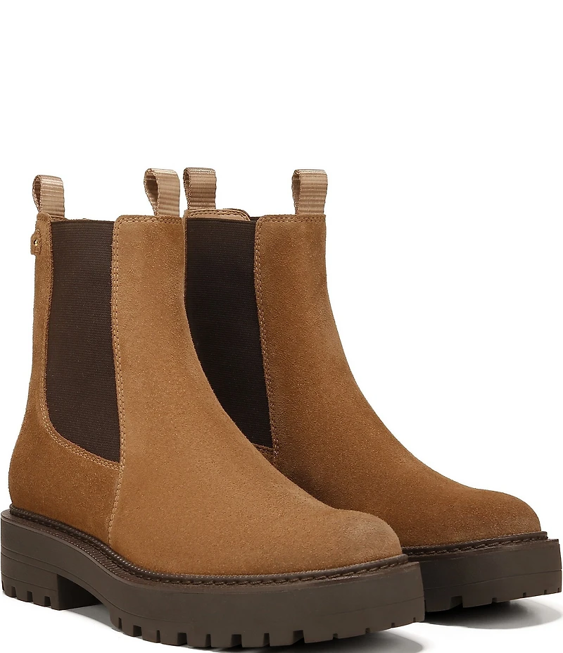 Sam Edelman Laguna Waterproof Suede Chelsea Platform Booties