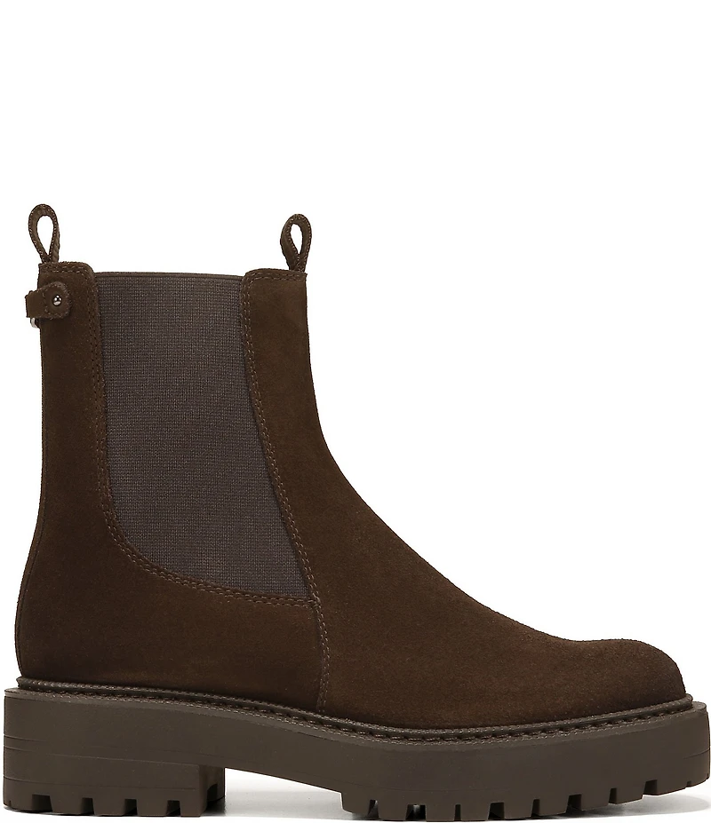 Sam Edelman Laguna Waterproof Suede Chelsea Platform Booties