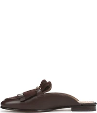 Sam Edelman Lainey Leather and Suede Fringe Bit Buckle Mule Loafers