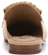 Sam Edelman Lainey Leather and Suede Fringe Bit Buckle Mule Loafers