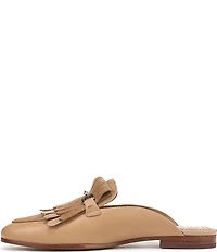Sam Edelman Lainey Leather and Suede Fringe Bit Buckle Mule Loafers