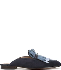 Sam Edelman Lainey Suede Fringe Bit Buckle Flat Mule Loafers