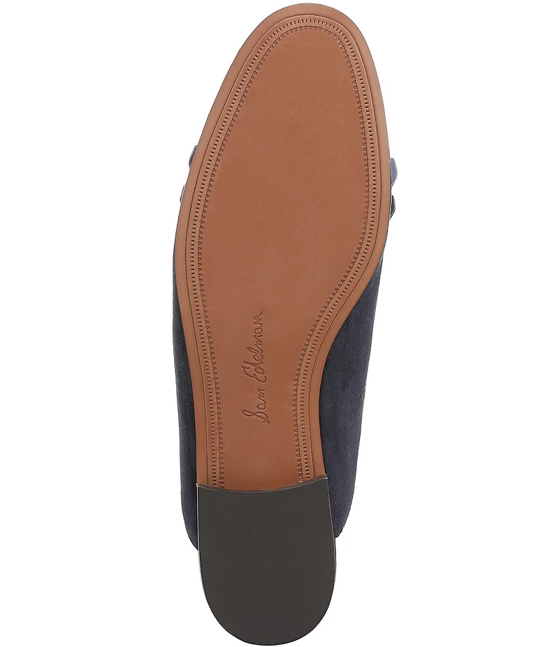 Sam Edelman Lainey Suede Fringe Bit Buckle Flat Mule Loafers