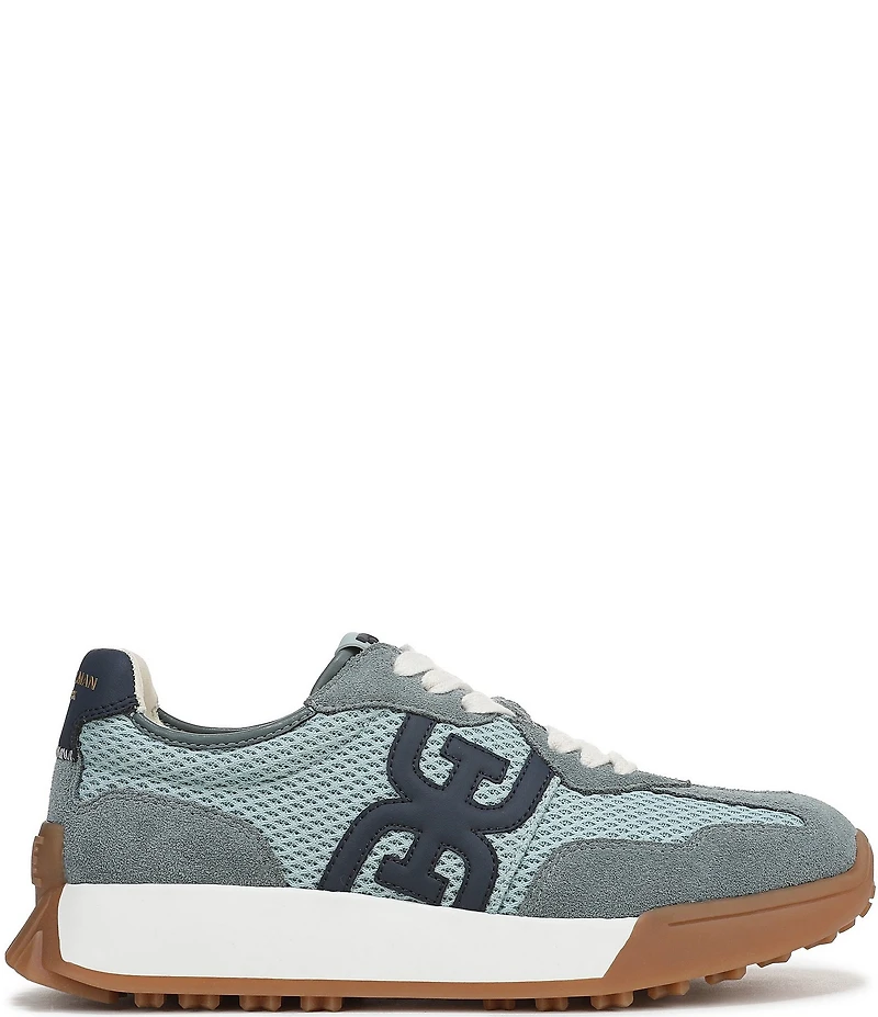 Sam Edelman Langley Suede Mesh Signature Logo Retro Sneakers
