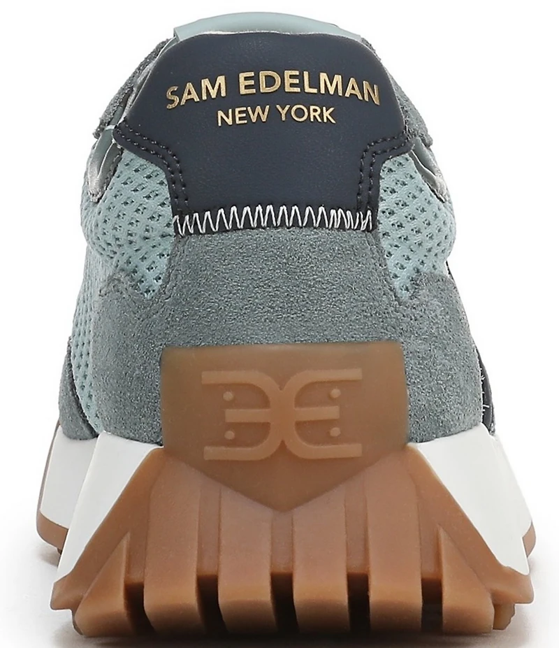 Sam Edelman Langley Suede Mesh Signature Logo Retro Sneakers