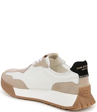 Sam Edelman Langley Suede Mesh Signature Logo Retro Sneakers