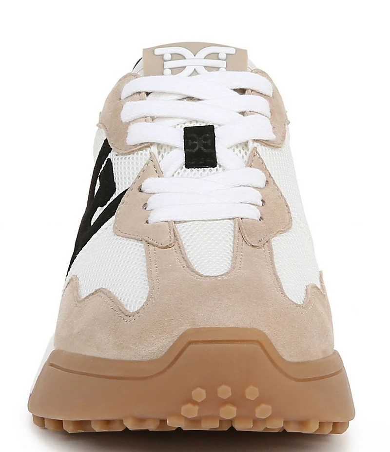 Sam Edelman Langley Suede Mesh Signature Logo Retro Sneakers