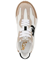 Sam Edelman Langley Suede Mesh Signature Logo Retro Sneakers