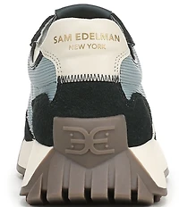 Sam Edelman Langley Suede and Mesh Signature Logo Retro Sneakers