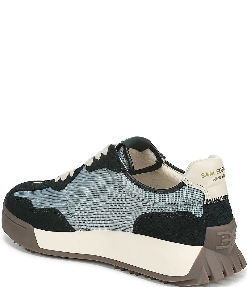 Sam Edelman Langley Suede and Mesh Signature Logo Retro Sneakers
