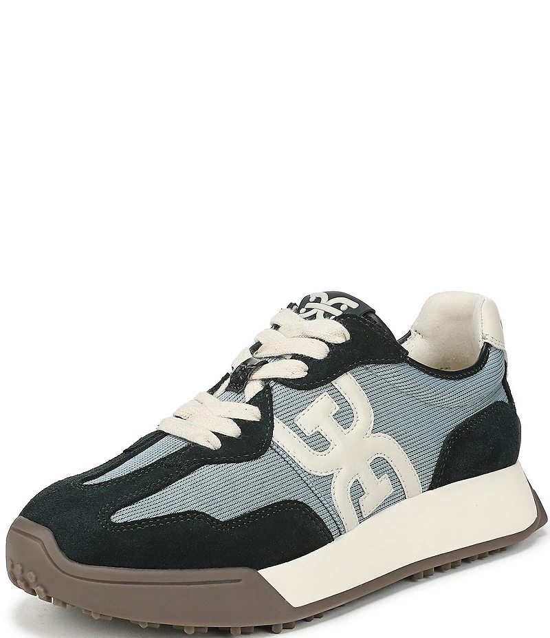 Sam Edelman Langley Suede and Mesh Signature Logo Retro Sneakers