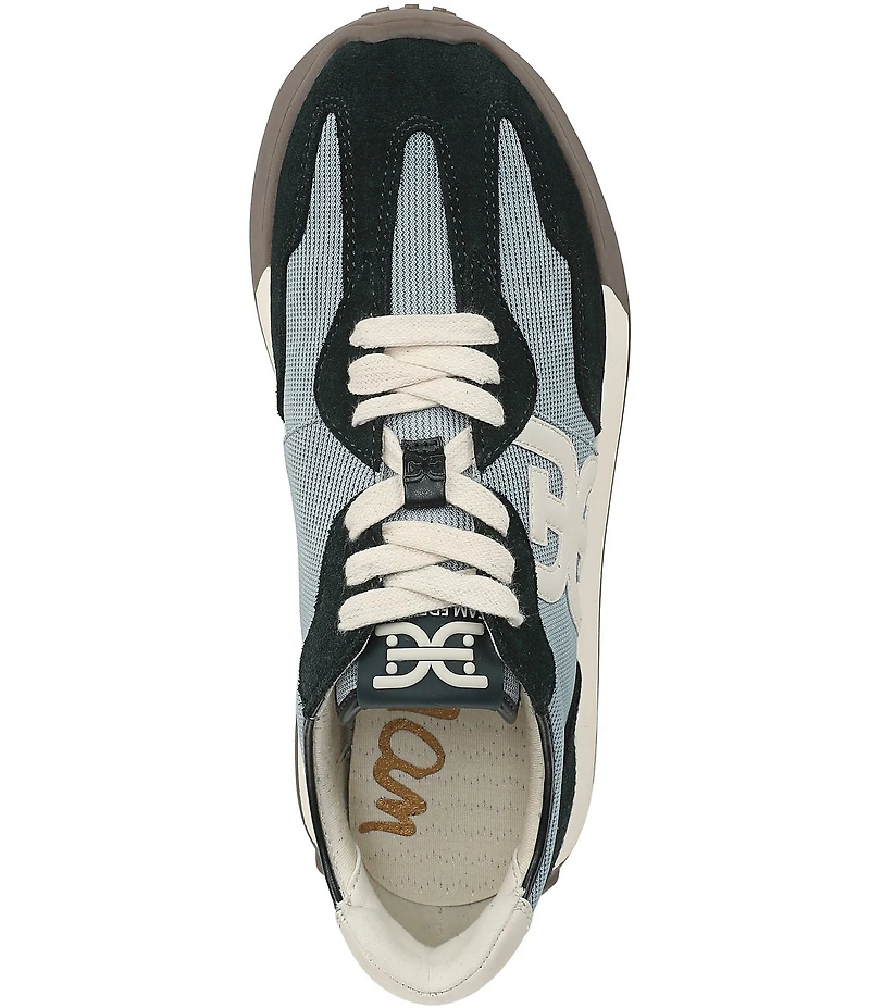 Sam Edelman Langley Suede and Mesh Signature Logo Retro Sneakers