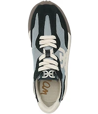 Sam Edelman Langley Suede and Mesh Signature Logo Retro Sneakers