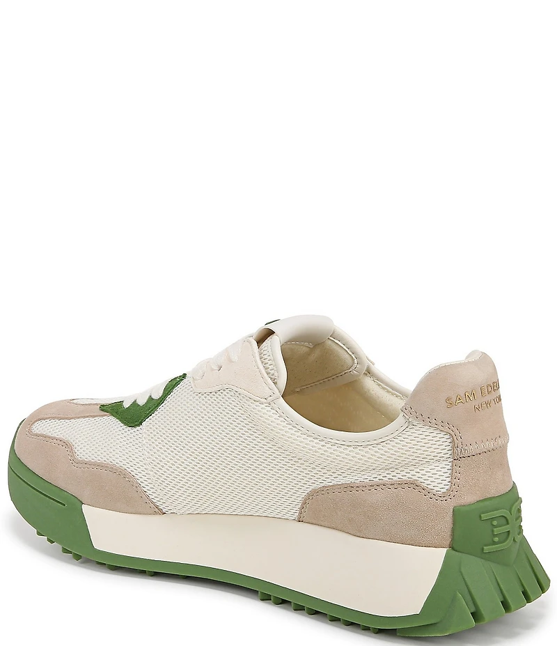 Sam Edelman Langley Suede Mesh Signature Logo Retro Sneakers