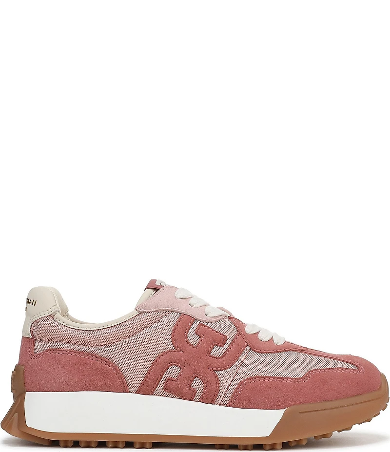 Sam Edelman Langley Suede Mesh Signature Logo Retro Sneakers