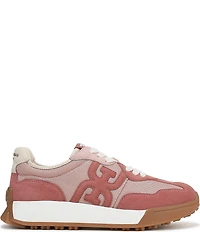 Sam Edelman Langley Suede Mesh Signature Logo Retro Sneakers