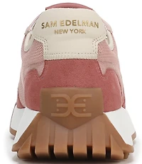Sam Edelman Langley Suede Mesh Signature Logo Retro Sneakers