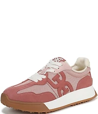 Sam Edelman Langley Suede Mesh Signature Logo Retro Sneakers
