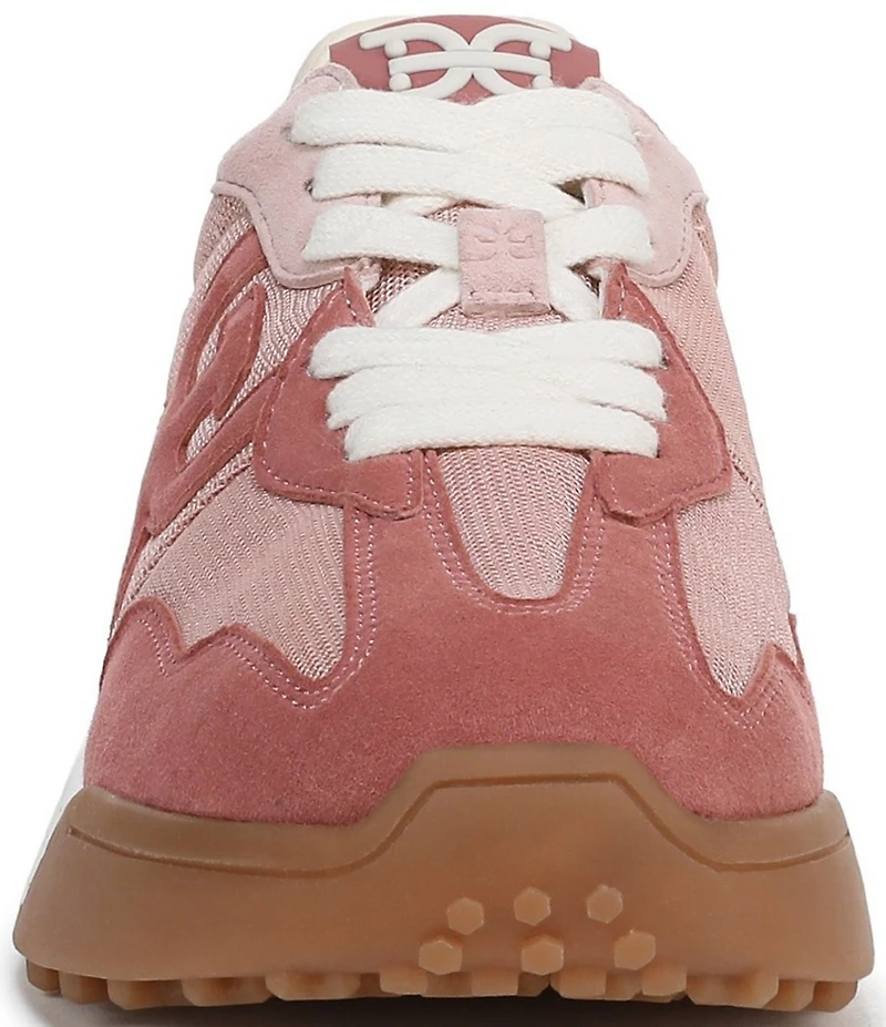 Sam Edelman Langley Suede Mesh Signature Logo Retro Sneakers