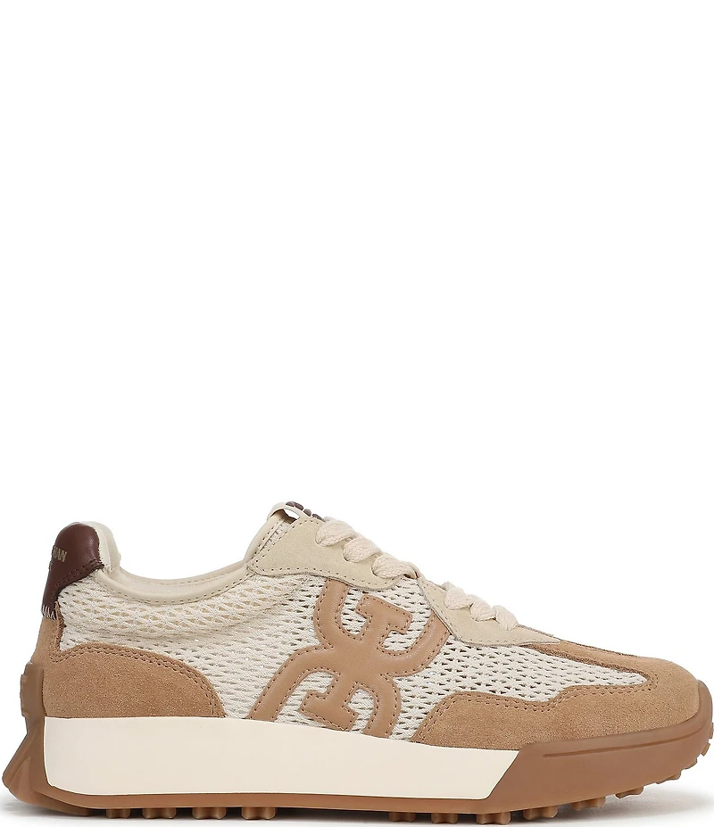 Sam Edelman Langley Suede and Mesh Signature Logo Retro Sneakers