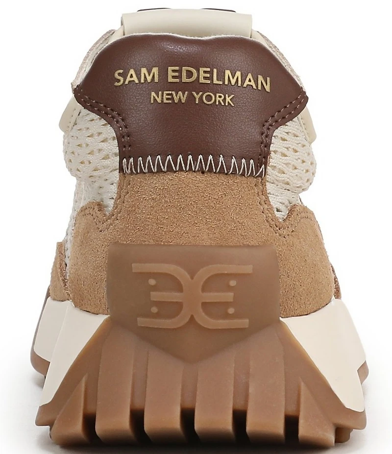 Sam Edelman Langley Suede and Mesh Signature Logo Retro Sneakers