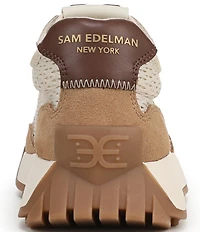 Sam Edelman Langley Suede and Mesh Signature Logo Retro Sneakers