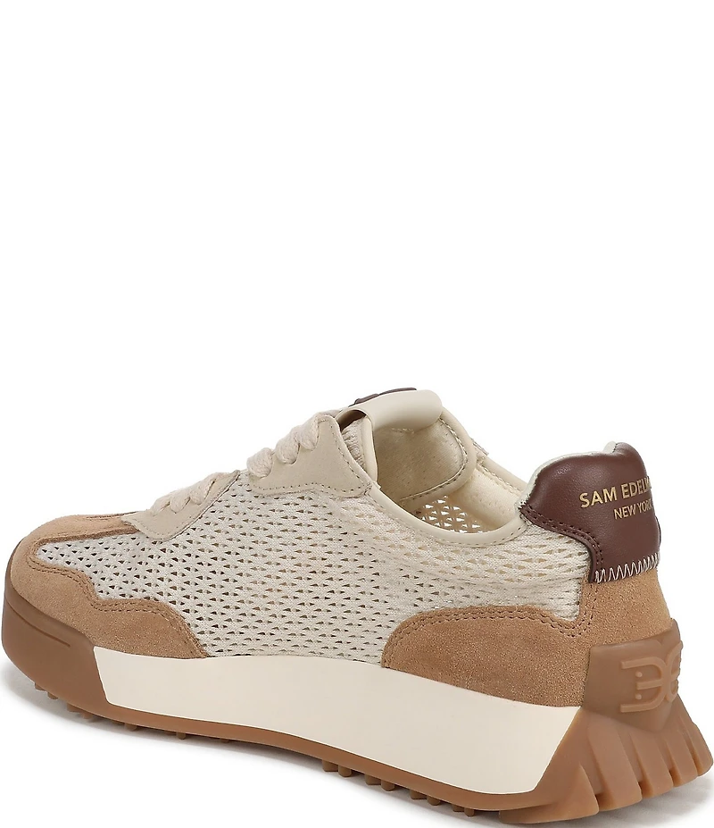 Sam Edelman Langley Suede and Mesh Signature Logo Retro Sneakers