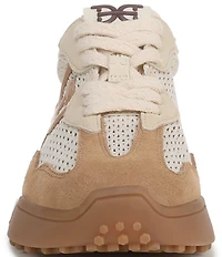 Sam Edelman Langley Suede and Mesh Signature Logo Retro Sneakers