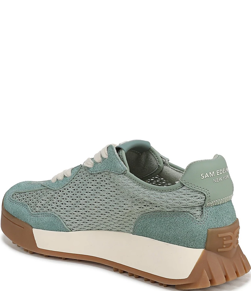 Sam Edelman Langley Suede and Mesh Signature Logo Retro Sneakers