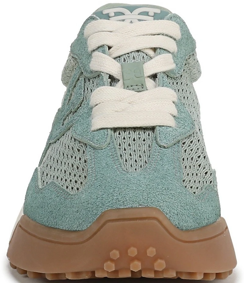 Sam Edelman Langley Suede and Mesh Signature Logo Retro Sneakers