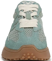 Sam Edelman Langley Suede and Mesh Signature Logo Retro Sneakers