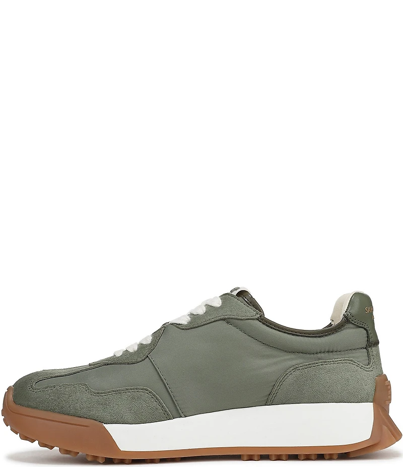 Sam Edelman Langley Suede Nylon Logo Detail Platform Retro Sneakers