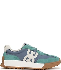 Sam Edelman Langley Suede Nylon Logo Detail Platform Retro Sneakers