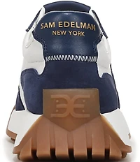Sam Edelman Langley Suede Nylon Logo Detail Platform Retro Sneakers