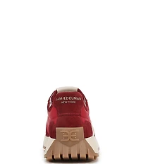 Sam Edelman Langley Suede Nylon Logo Detail Platform Retro Sneakers