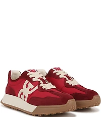 Sam Edelman Langley Suede Nylon Logo Detail Platform Retro Sneakers