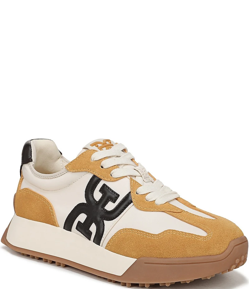 Sam Edelman Langley Suede Nylon Logo Detail Platform Retro Sneakers
