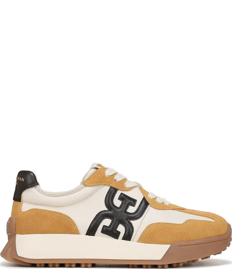 Sam Edelman Langley Suede Nylon Logo Detail Platform Retro Sneakers