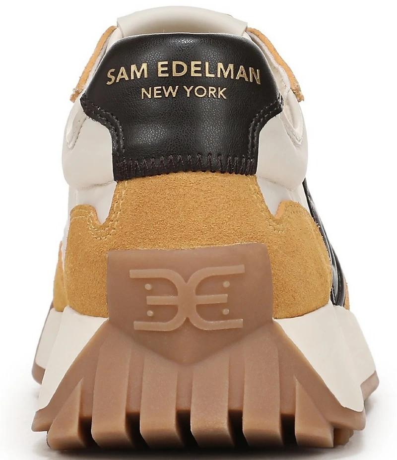 Sam Edelman Langley Suede Nylon Logo Detail Platform Retro Sneakers