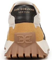 Sam Edelman Langley Suede Nylon Logo Detail Platform Retro Sneakers
