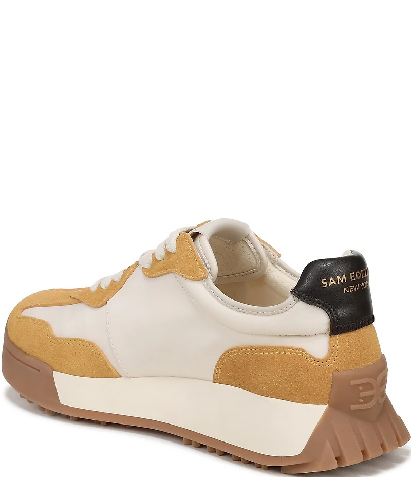Sam Edelman Langley Suede Nylon Logo Detail Platform Retro Sneakers