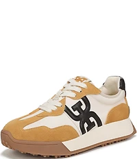Sam Edelman Langley Suede Nylon Logo Detail Platform Retro Sneakers