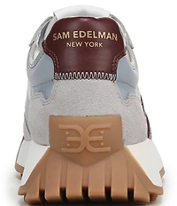Sam Edelman Langley Suede and Nylon Logo Detail Platform Retro Sneakers