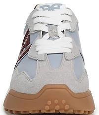 Sam Edelman Langley Suede and Nylon Logo Detail Platform Retro Sneakers