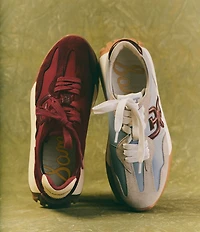 Sam Edelman Langley Suede and Nylon Logo Detail Platform Retro Sneakers
