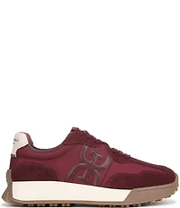 Sam Edelman Langley Suede and Nylon Logo Detail Platform Retro Sneakers