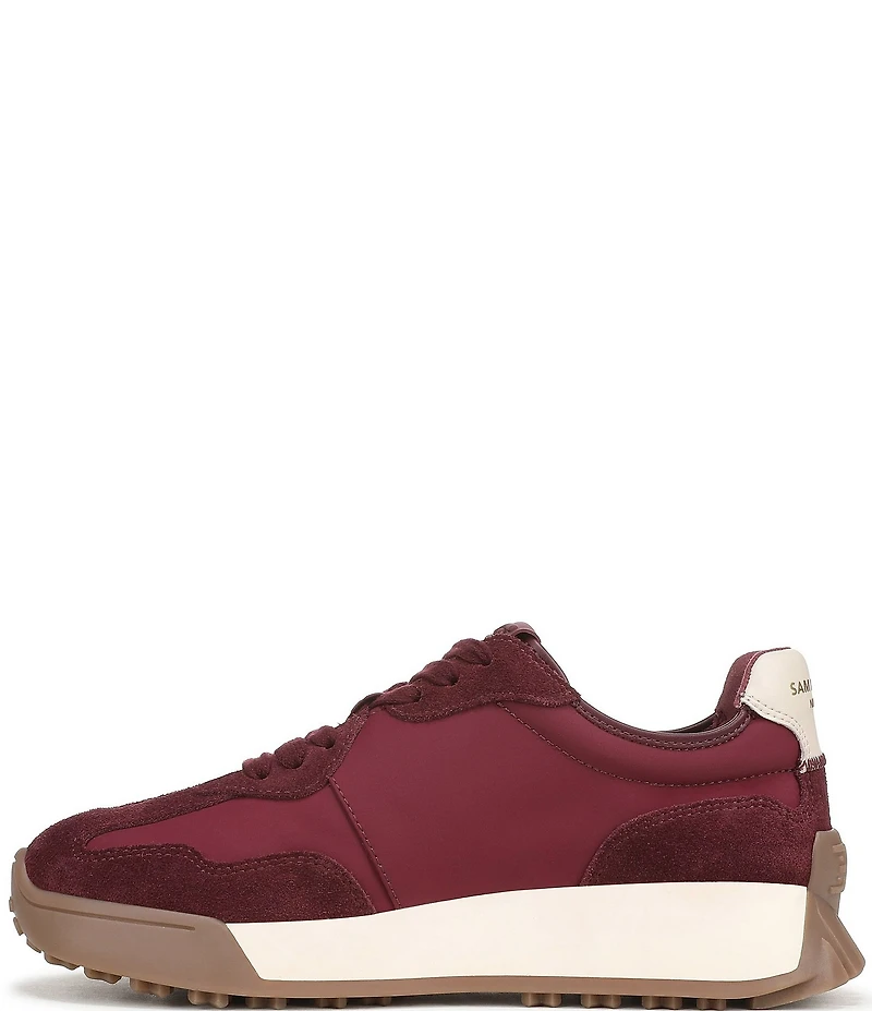 Sam Edelman Langley Suede and Nylon Logo Detail Platform Retro Sneakers
