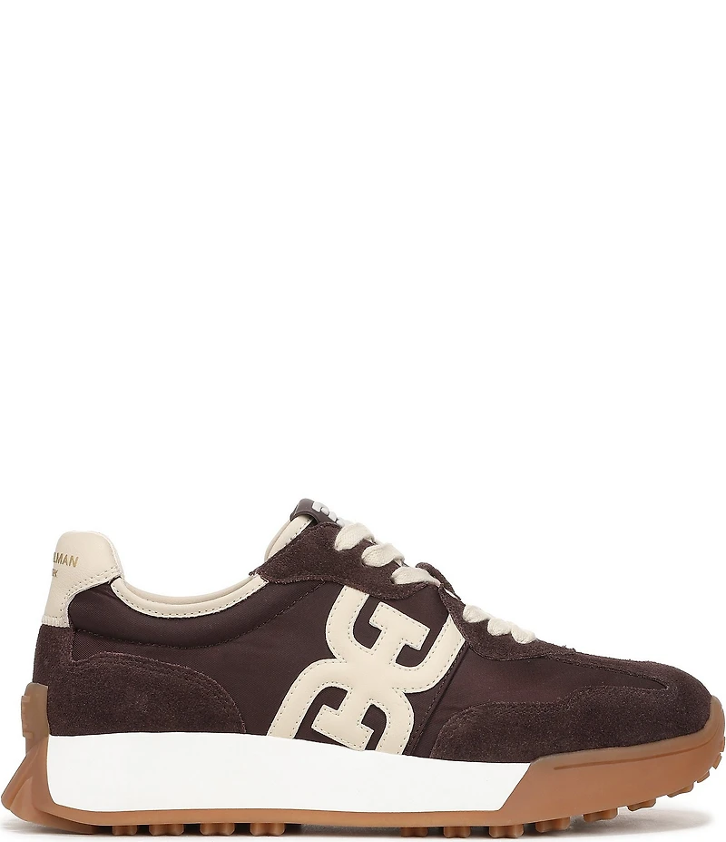 Sam Edelman Langley Suede Nylon Logo Detail Platform Retro Sneakers