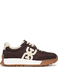 Sam Edelman Langley Suede Nylon Logo Detail Platform Retro Sneakers