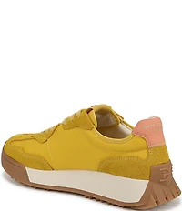 Sam Edelman Langley Suede Nylon Logo Detail Platform Retro Sneakers